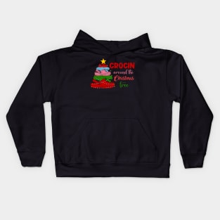 Crocin around the christmas tree Funny Christmas 2020 Gift Kids Hoodie